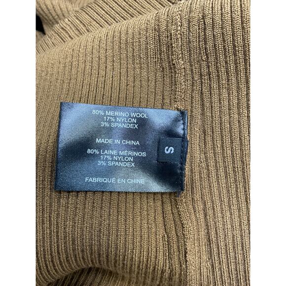 Proenza Schouler Brown Merino Wool Ruffled Cardigan Size S - Picture 4 of 4